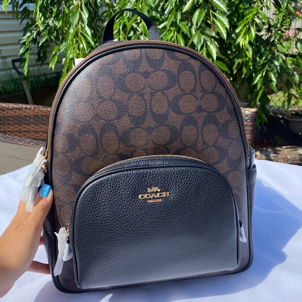 Signature Coach Black and Brown Backpack